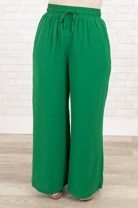 Stylish Everyday Clothing Can't Sit Still Pants, Kelly Green