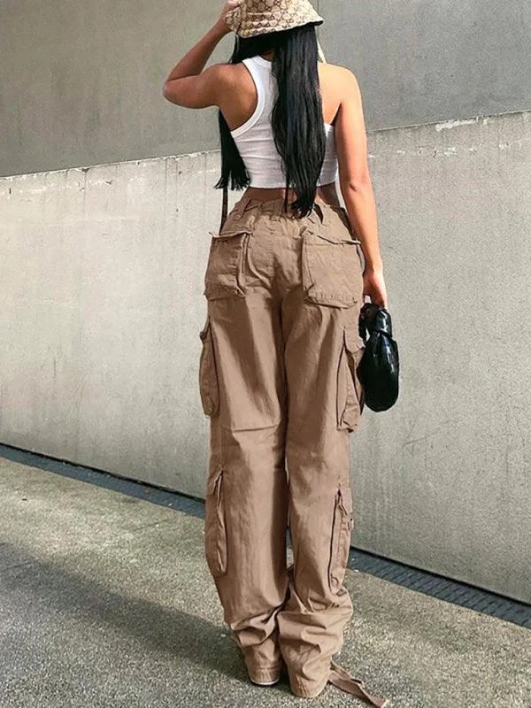 Laid-Back Elegance Loose Wide Leg Women's Cargo Pants