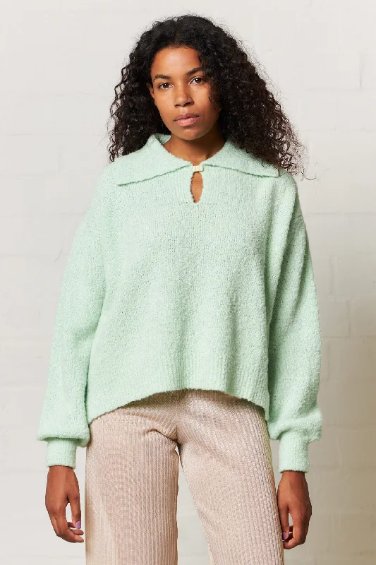 Fashion Forward, Function First Jessie Sweater Bouclé Mint