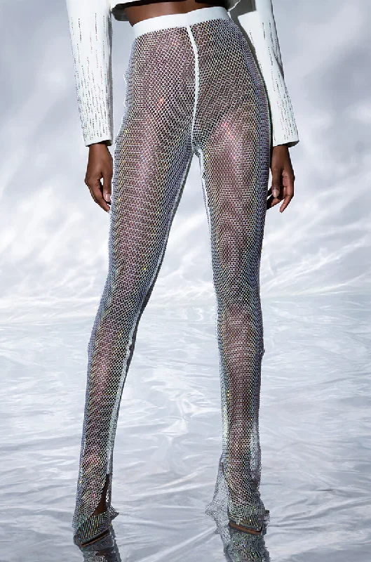 Fashion Essentials YOU CAN'T HANDLE THIS MESH RHINESTONE PANT