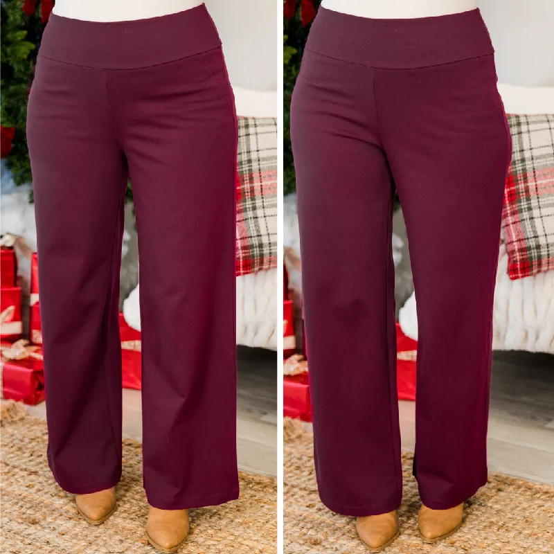 Comfortable Women’s Outfits Highly Favored Pants, Wine