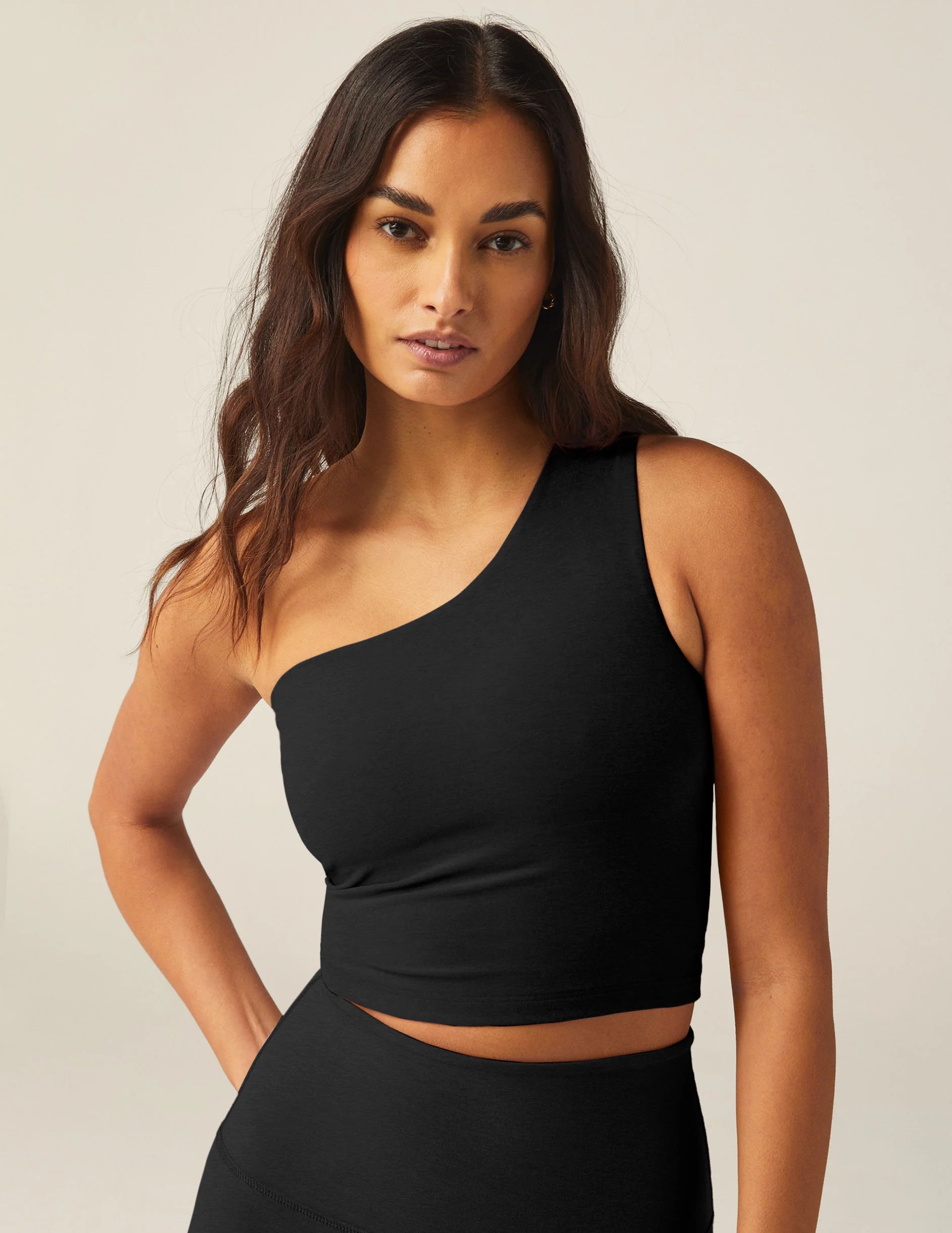 Exclusive Sale Beyond Yoga Spacedye The Bold Shoulder Cropped Tank