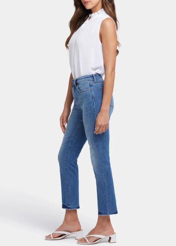 Versatile Outfits NYDJ - Sheri Slim Ankle Fray Hem Jeans - Bilbao Crest