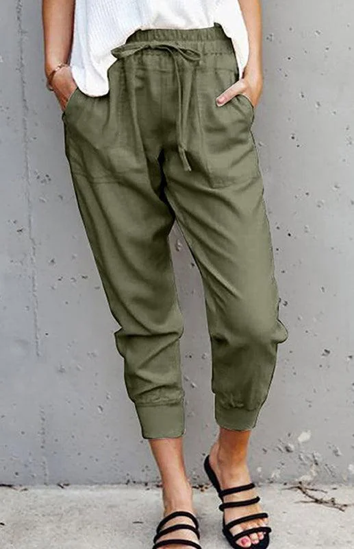 Save Big Casual Ankle Banded Women's Pants