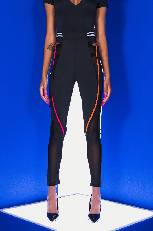 Casual Chic Clothing PUT IN WORK MESH PANEL CUTOUT LEGGING