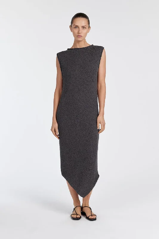 Style Beyond Borders ALTHEA TURKISH COFFEE MIDI DRESS