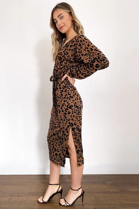 Budget-Friendly Fashion Zibi London Alice Leopard Knitted Dress