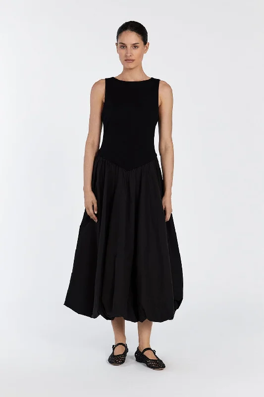 Chic Style, Always In Vogue JAMES BLACK BUBBLE MIDI DRESS