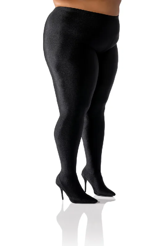 Casual Dresses for Women AZALEA WANG STAR STRETCH PLUS SIZE STILETTO PANT BOOT IN BLACK