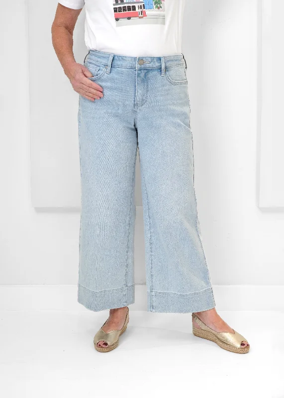 Current Trends NYDJ Teresa Wide Leg Ankle Jeans 3" Hem - Clear Waters