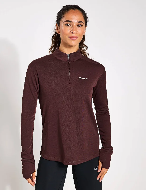 Fashion Deal Ivyhill Half Zip - Cedar Brown