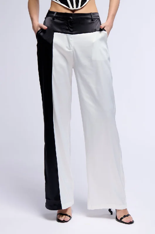 Premium Fashion DAY TO NIGHT COLORBLOCKED SATIN TROUSER